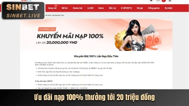 Thưởng chào mừng cho người chơi mới